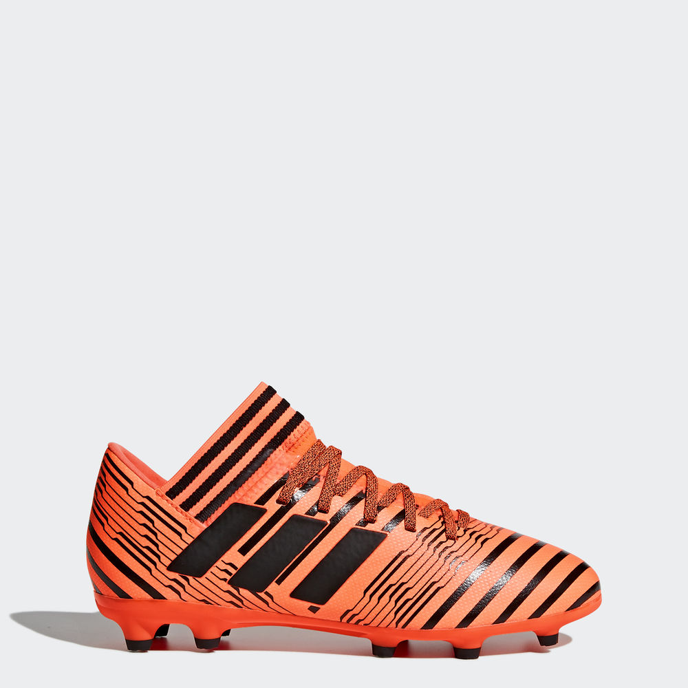 Adidas Nemeziz 17.3 Firm Ground - ποδοσφαιρικα παπουτσια για αγορια - Πορτοκαλι/Μαυρα,Μέγεθος: EU 27